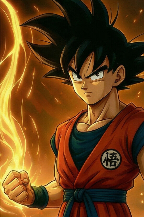 THE FLAME & WATER PANEL — ANIME UNIVERSE WALL ART A3